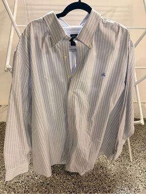 Brooks Brothers Non-Iron Stripe Button Down Shirt 3XL